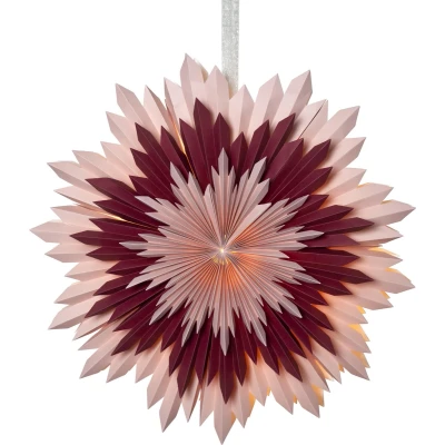 Afbeelding van Roze papieren kerstster Ice 50 cm