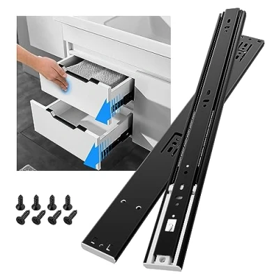 Afbeelding van SHUHANG Schuifschuiver voor het openen van 400 mm schuifregelails laden, volledig uittrekbaar, zijmontage, robuust draagvermogen 45 kg, 1 paar