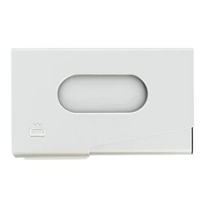 Afbeelding van Ögon Smart Wallets One Touch, aluminium visitekaarthouder, kaartschuiver, 15 visitekaartjes (Zilver)