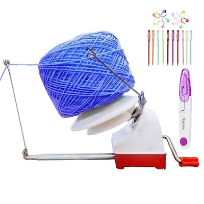 Afbeelding van Garen Ball Winder, Grote Capaciteit Weven Breien Loom Gehaakte Swift Winder DIY Breinaalden Set, Hand Operated 10oz (L22)