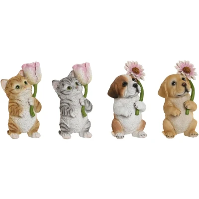 Afbeelding van Decoratieve figuren Home ESPRIT Multicolour dieren 10,5 X 9 18,5 cm (4 Stuks)