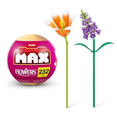 Afbeelding van MAX Premium Bloemen Bouwstenen Collectie (tot 243 stuks, 2 per capsule, 10 om te verzamelen) (Lelie en SnagDragon, 1 Capsule)