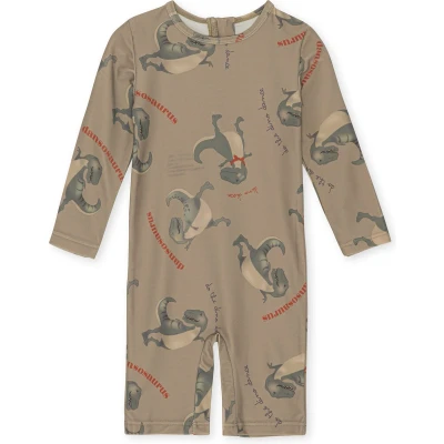 Afbeelding van Konges Sløjd Aster onesie playsuit / Zwempak Dansosaurus Maat 18 maand