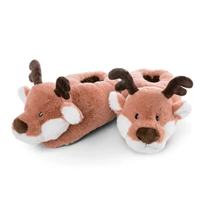 Afbeelding van NICI Jonte het Rendier Pantoffels In Maat 38 41 L I Figuratieve Antislippantoffels voor Kinderen Warme &amp; Knuffelige Pluche Dierenpantoffels Meisjes Jongens 48339