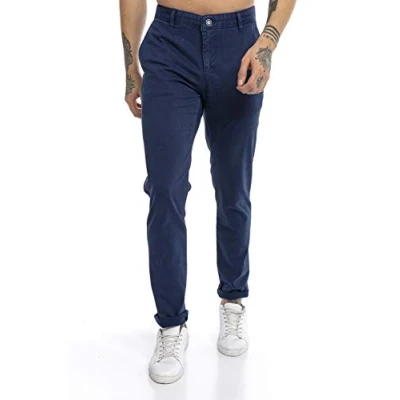 Afbeelding van Redbridge Herenbroek, chinobroek, rechte pijpen, blauw, 38W / 32L
