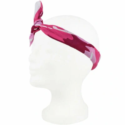 Afbeelding van Bandana Zakdoek Camouflage Patroon Roze Haarband Leger Print Hoofdband Hoofddoek