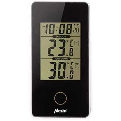 Afbeelding van Alecto WS 150 Weerstation met buitensensor, zwart Black Silver