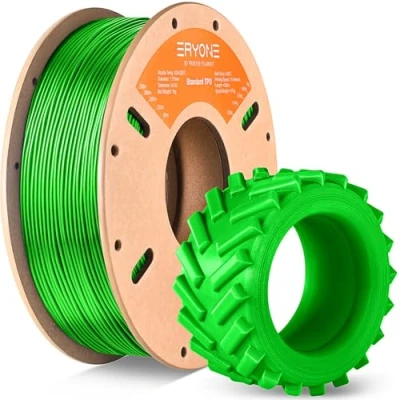 Afbeelding van ERYONE TPU filament 1,75 mm, voor 3D printer, 1 kg, spoel, +/ 0,05 95 A, groen