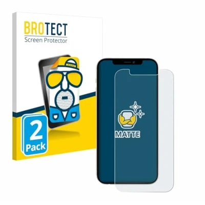 Afbeelding van BROTECT Screenprotector voor Apple iPhone 12 / Pro Folie Beschermfolie matte (2 Stuks)
