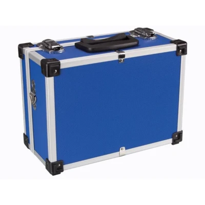 Afbeelding van Aluminium gereedschapskoffer 320 x 230 155 mm blauw Velleman