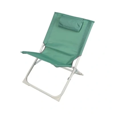 Afbeelding van Sunnydays Havana camping/strand stoel aluminium inklapbaar groen L49 x B62 H61 cm Campingstoelen