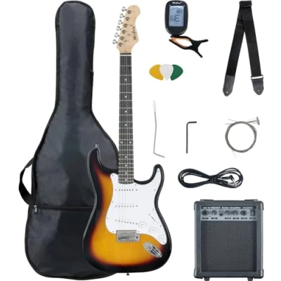 Afbeelding van McGrey Rockit e gitaar ST complete set White