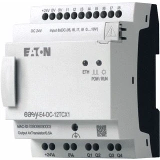 Afbeelding van Eaton easy e4 24 v dc 8di 4 als analoog te gebruiken 4dq transistor zonder display schroefaansluiting 197214