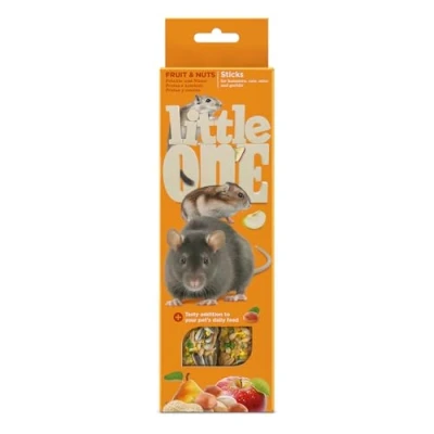 Afbeelding van Little One Knabbelsticks Voor Hamsters Ratten Muizen Woestijnratten Knaagdiersnack Fruit Noten