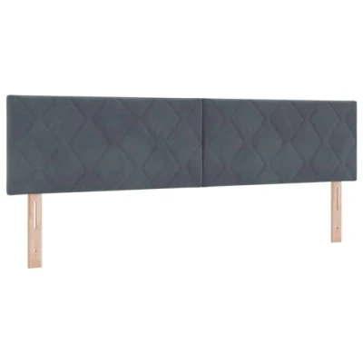 Afbeelding van vidaXL Hoofdbord Diamant Blokken Ontwerp Donker Grijs 180 cm Fluweel