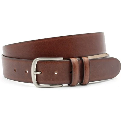 Afbeelding van JV Belts Cognac heren riem 4 cm breed Echt Leer Taille: 95cm Totale lengte riem: 110cm