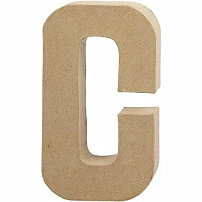 Afbeelding van Creotime papier mâché letter C 20,5 cm