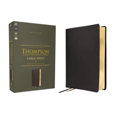 Afbeelding van ESV, Thompson Chain Reference Bible, Large Print, Leathersoft, Black, Red Letter: English Standard Version, reference, Letter