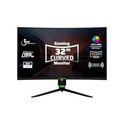 Afbeelding van Aryond A32 V2 Gaming Curved Monitor, 32 inch 180 Hz QHD (2560 x 1440) Display 1ms, HDR 10 FreeSync en G Sync 122% SRGB, pc display, HDMI aansluiting