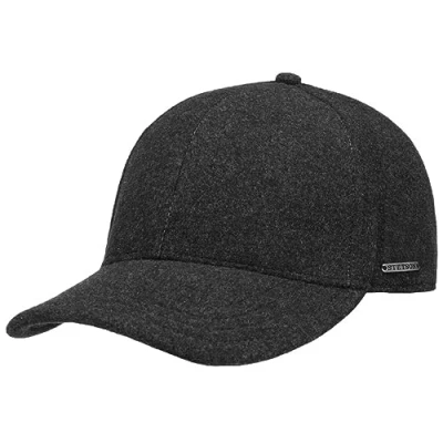 Afbeelding van Stetson Vaby Earflap Fullcap Heren wollen cap wintercap pet achterkant gesloten met klep oorflappen voering voor Herfst/Winter M (56 57 cm) antraciet
