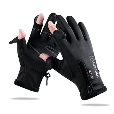 Afbeelding van NewDoar Winterhandschoenen Vishandschoenen 2 vingers flexibel gesneden voor mannen en vrouwen fotografie vliegvissen ijsvissen hardlopen touchscreen wandelen joggen fietsen L