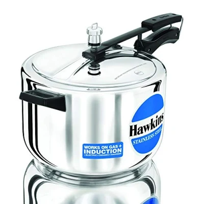 Afbeelding van Hawkins Roestvrij staal Inductie Compatibele Snelkookpan, 8 Liter, Zilver (HSS80)