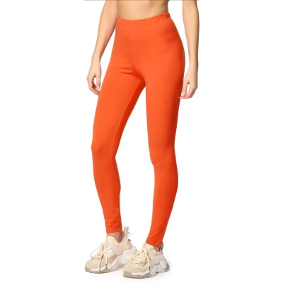 Afbeelding van Merry Style MS MS10 198 LE Dames Leggings Sport Vrijetijdsbroek Lang Katoen Sporbroek Yogabroek Roest 4XL