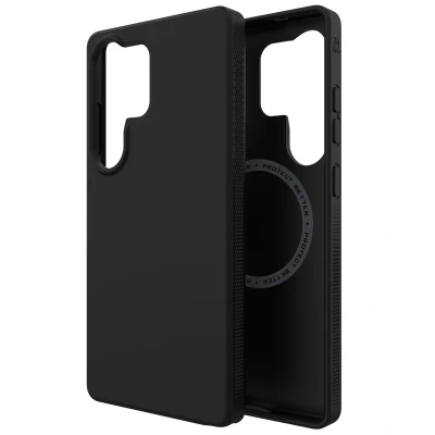 Afbeelding van Samsung Galaxy S25 MagSafe Hoesje Gerecycled kunststof ZAGG Hardcase/Backcover Zwart Telefoonhoesje Shockproof/Valbescherming