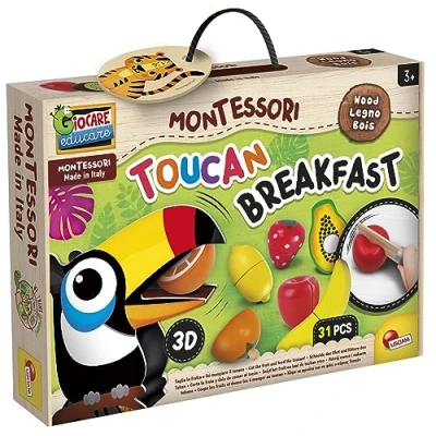 Afbeelding van Toucan Breakfast Montessori houten speelgoed Lisciani
