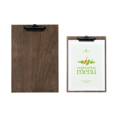 Afbeelding van Securit Menuhouder Clip Walnut