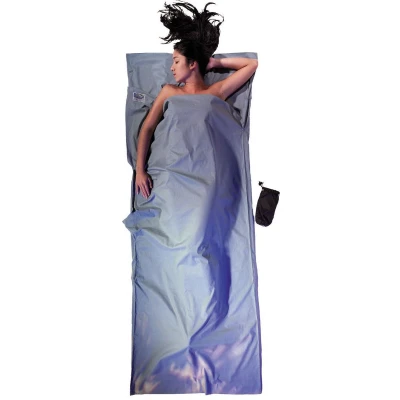 Afbeelding van Cocoon Travelsheet, 100% Cotton, Cactus Blue Lakenzak