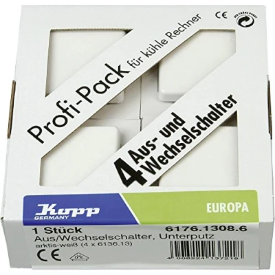 Afbeelding van Kopp 617613086 Wisselschakelaar Inzetstuk Europa Arctisch wit, Mat