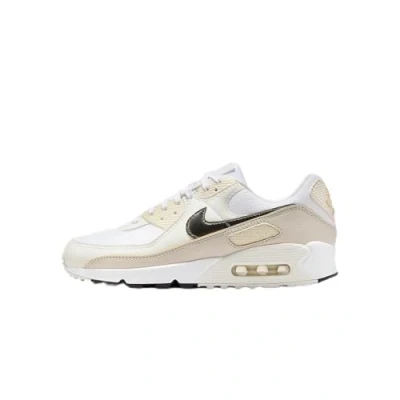 Afbeelding van Nike Sportswear AIR MAX 90 Sneakers laag White/flat pewter/orewood brn summit, Dames, Maat: 42.5, summit