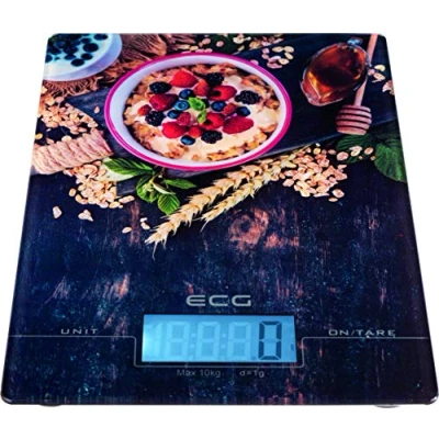 Afbeelding van ECG KV 1021 Berries Digitale Precisie Keukenweegschaal 10 kg Eenheid selectie Gehard Glas Incl Batterijen