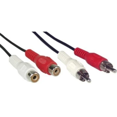 Afbeelding van Tulp stereo audio verlengkabel zwart 20 meter