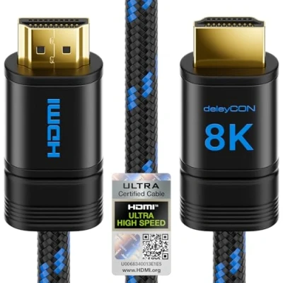 Afbeelding van deleyCON 3,0m 8K HDMI 2.1 Kabel (48G, ULTRA Highspeed) 8K@60Hz 4K@120Hz 2K@144Hz/165Hz EARC HDCP 2.3/2.2 Compatibel met DTS:X Dynamic HDR Dolby Atmos TV PS5 Xbox Soundbar Monitor