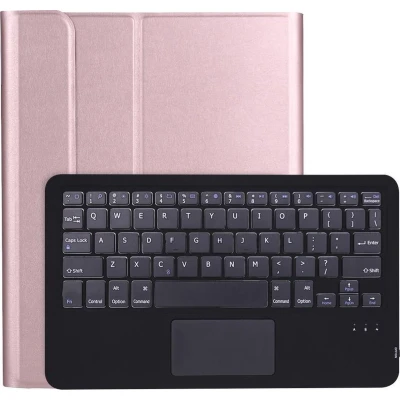 Afbeelding van iPad Pro 2021 (11 Inch) hoes Bluetooth Toetsenbord met Touchpad Roze