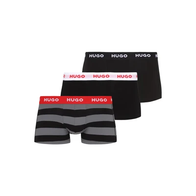Afbeelding van HUGO Trunk Design 3 PACK Onderbroeken, Heren, Maat: Small, Black/grey