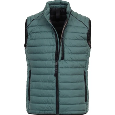 Afbeelding van Casa Moda Regular Fit Gewatteerd vest groen, Effen
