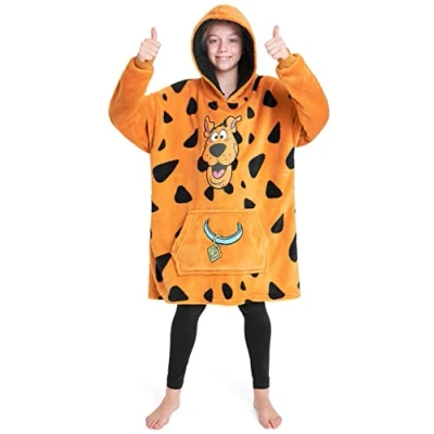 Afbeelding van Scooby Doo! Capuchontrui deken kinderen jongens hoodie oversized, bruin, Eén Maat
