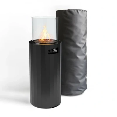 Afbeelding van Planika BINO Outdoor gashaard, draagbare tuin en terrasverwarmer, propaanhaard voor buiten, met afdekking