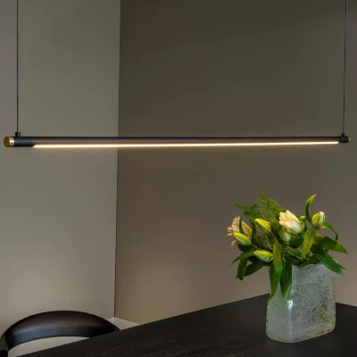 Afbeelding van Lucide MARNIK Hanglamp Ø 2,5 cm LED Dimb. CCT 1x22W 2700K/4000K Handbewegingssensor Zwart