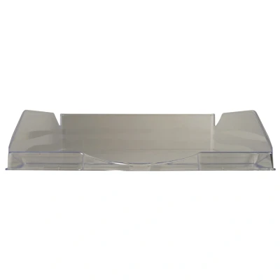 Afbeelding van Exacompta 12327d opbergmand brievenbak, grijs doorschijnend, 34,5 x 25,5 6,5 cm