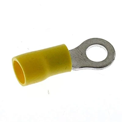 Afbeelding van 25 x SeKi ringkabelschoenen, 4,0 6,0 mm², M5, geel, geïsoleerd, ringschoenen, kabelschoenen