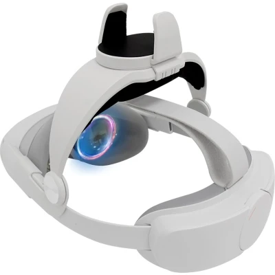 Afbeelding van DrPhone VHB2 Hoofdband Geschikt Voor De Pico 4 VR Bril Met Ruimte Powerbank Wit
