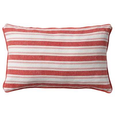 Afbeelding van Dutch Decor STRIPES Sierkussen katoen 30x50 cm Aurora Red rood streepjes