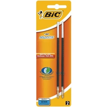Afbeelding van 20x Bic balpenvulling Atlantis blauw, schrijfbreedte 1 mm, blister met