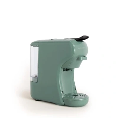 Afbeelding van CREATE POTTS Stylance Espressomachine met meerdere capsules en gemalen koffie, saliegroen, 19 bar, programmeerbaar, compact, 600 ml tank, thermoblok, geschikt voor koffie in alle formaten, 1450 W