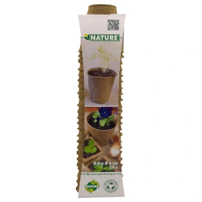 Afbeelding van Nature Bio Afbreekbare Kweekpotjes Kweekbenodigdheden Ø6x6 cm 24 stuks