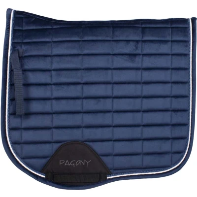 Afbeelding van Pagony Work Velours zadeldek blauw maat:vs cob